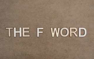 letters that spell The F Word, in this case reffering to the word feedback.